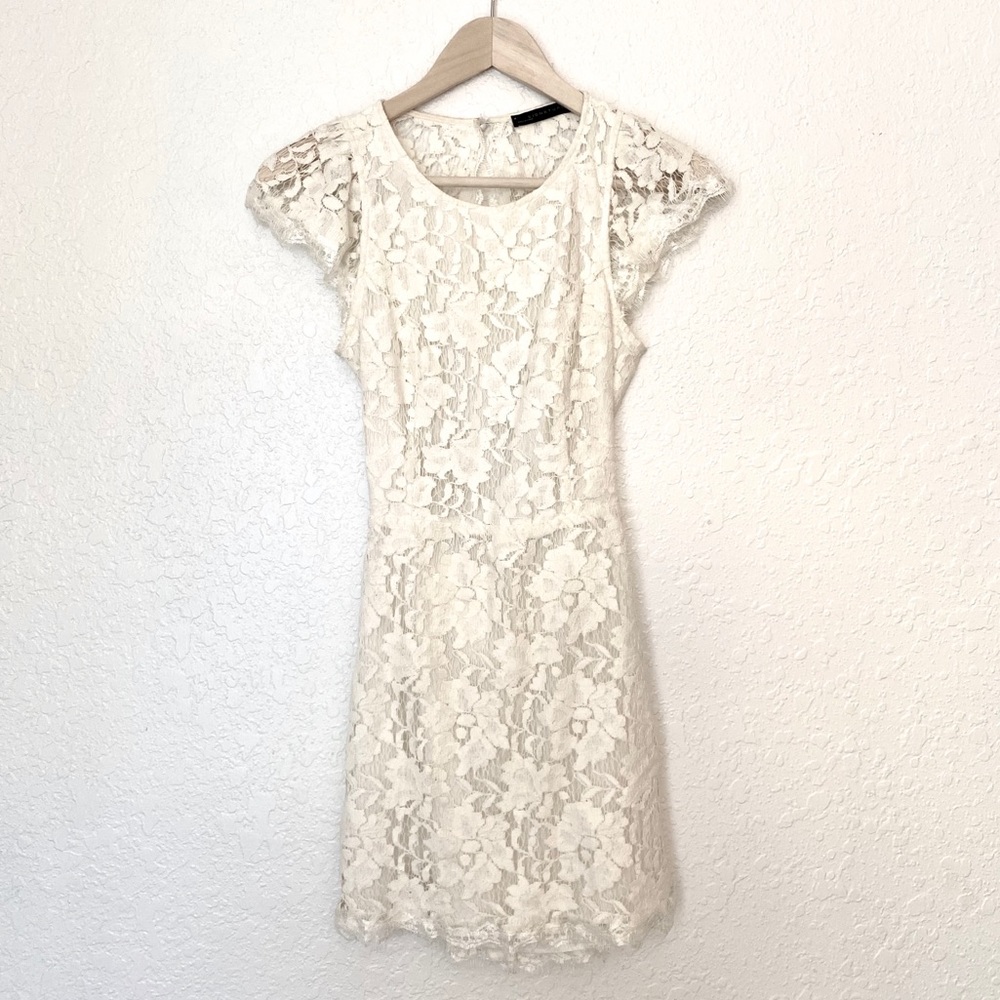 Signature8 White Lace Dress with Back Cut-Out